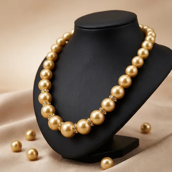 Gold_Swarovski_Pearl_Crystal_Accent_Necklace_For_Women