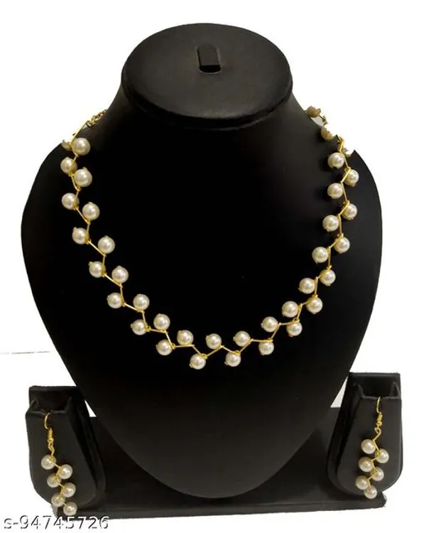 White_Weight_Pearl_Jewelry_Set_For_Women_Pack_Of_2