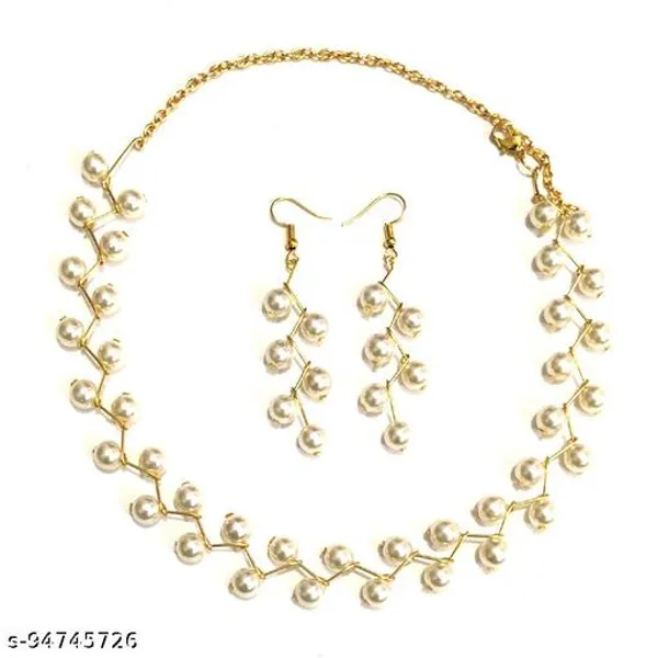 White_Weight_Pearl_Jewelry_Set_For_Women_Pack_Of_2