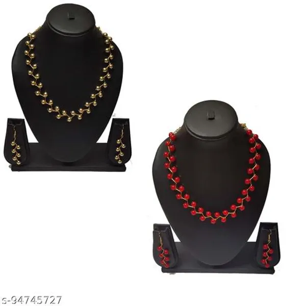 Multicolour_Weight_Pearl_Jewelry_Set_For_Women_Pack_Of_2