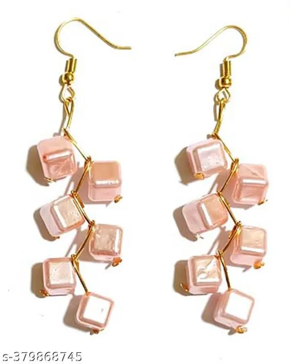Peach_Zigzag_Handmade_Weight_Party_Wear_Pearl_Beads_Jewellery_Set_Peach_For_Women