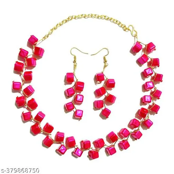 Pink_Zigzag_Handmade_Weight_Party_Wear_Pearl_Beads_Jewellery_Set_For_Women