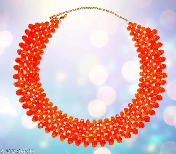 Bridal_Party_Wear_Necklace_Orange_Necklace