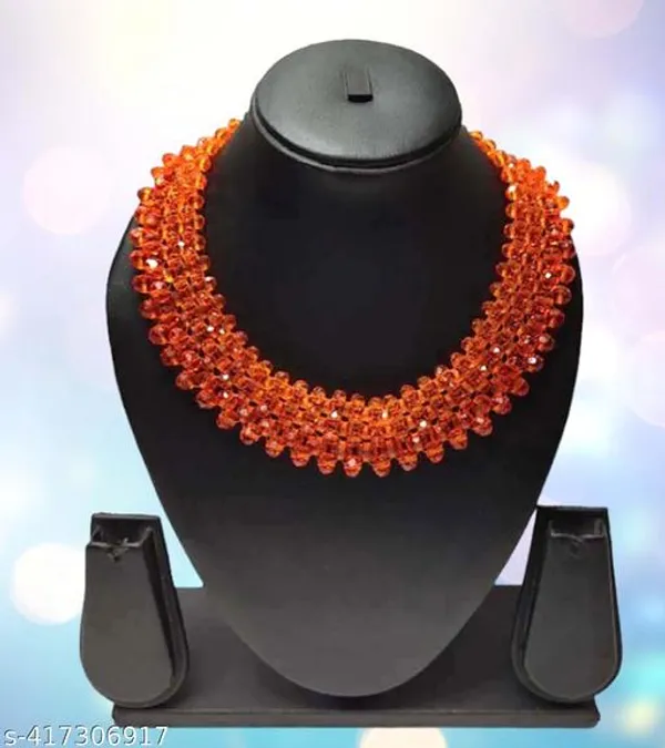 Bridal_Party_Wear_Necklace_Orange_Necklace