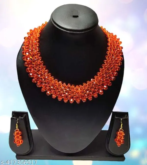 Bridal_Party_Wear_Necklace_Orange_Necklace