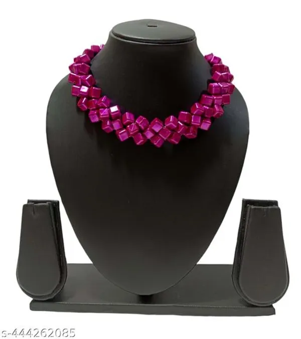M_Purple_Square_Necklace_And_Earring_