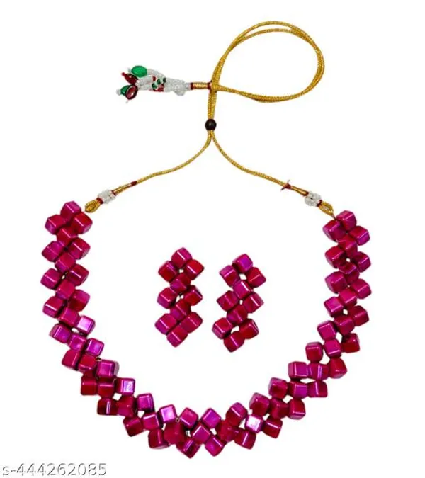 M_Purple_Square_Necklace_And_Earring_