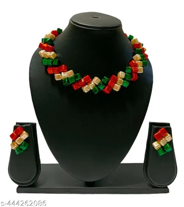 Multicolour_Handmade_Pearl_Jewellery_Set_For_Women