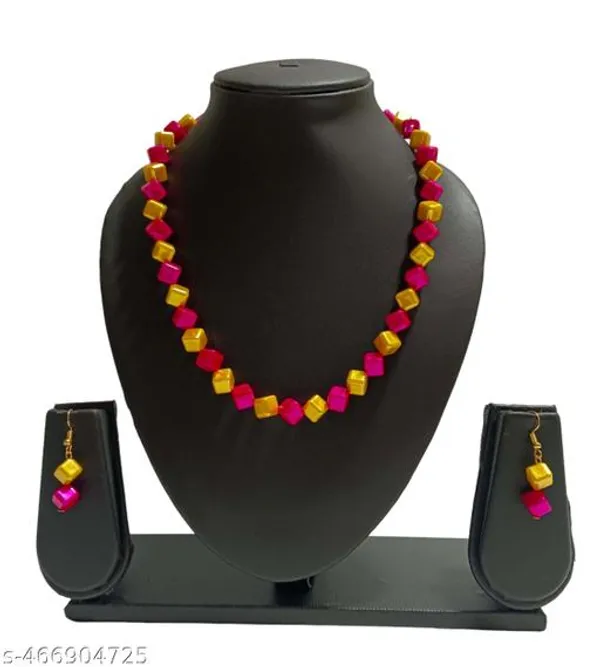Pink_Square_Single_Line_Jewellery_Set_For_Women