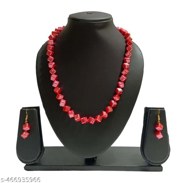 Red_Square_Single_Line_Watermelon_Jewellery_Set_For_Women