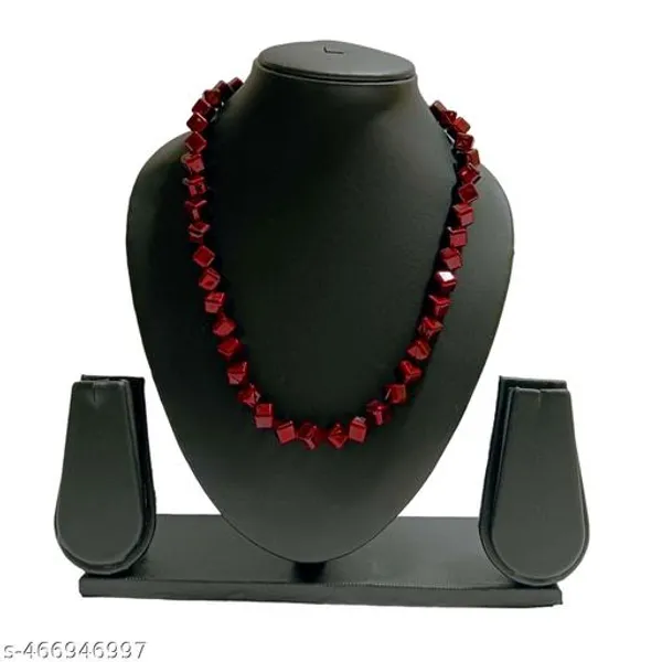 Maroon_Square_Single_Line_Jewellery_Set_For_Women