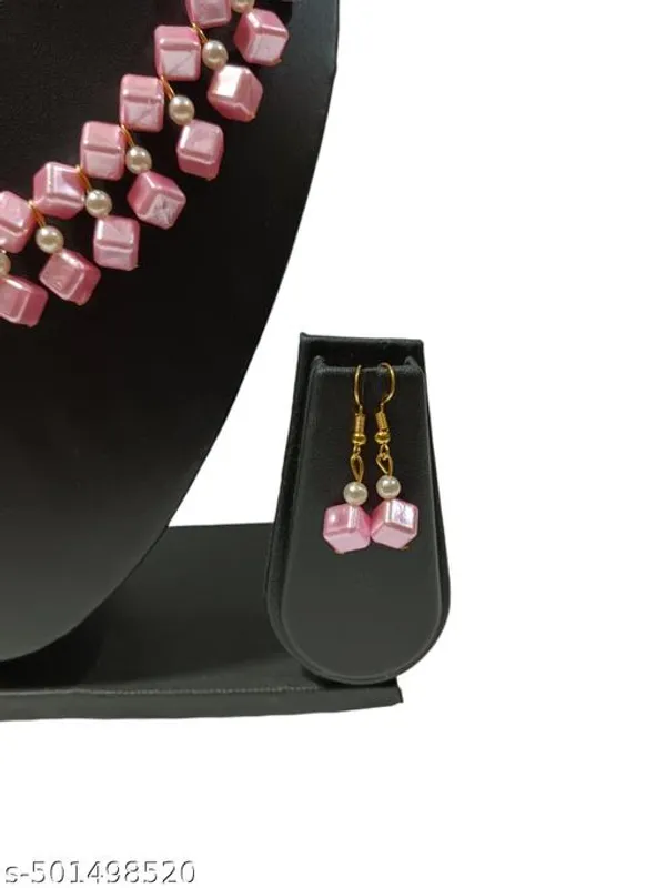 Pink_Handmade_Pearl_Jewellery_Set_For_Women