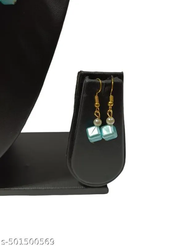 Cyan_Blue_Handmade_Pearl_Jewellery_Set_For_Women
