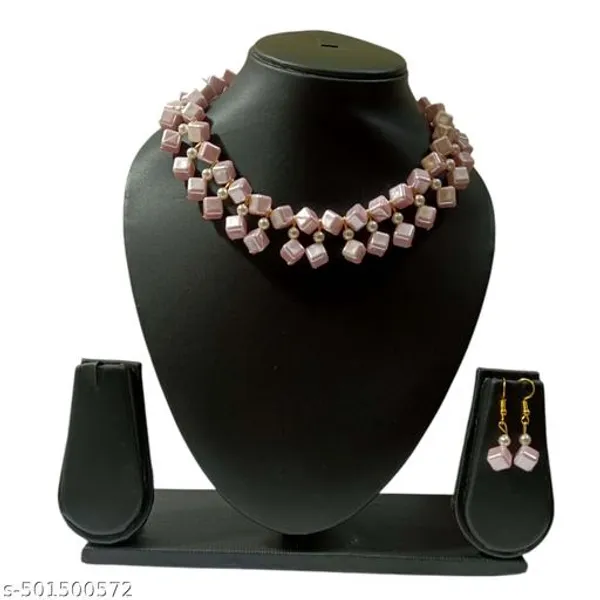 Pink_Handmade_Pearl_Jewellery_Set_For_Women