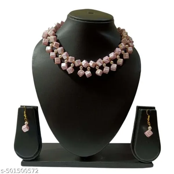 Pink_Handmade_Pearl_Jewellery_Set_For_Women