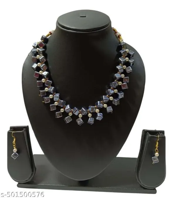 Grey_Handmade_Pearl_Jewellery_Set_Grey_For_Women