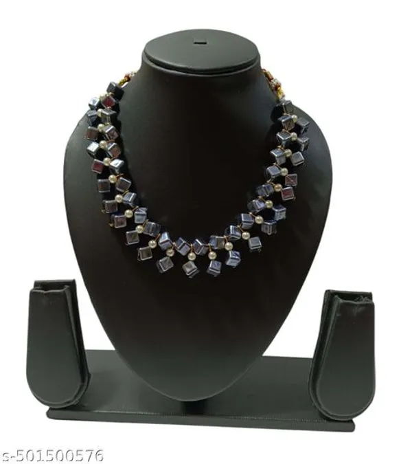 Grey_Handmade_Pearl_Jewellery_Set_Grey_For_Women