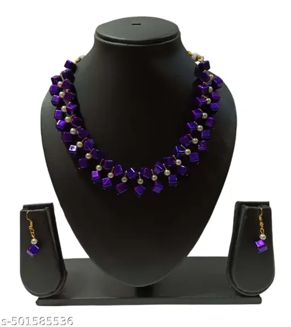 Purple_Handmade_Pearl_Jewellery_Set_For_Women