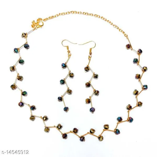 Multicolour_Handmade_Zigzag_Crystal_Beads_Party_Wear_Jewellery_Set_Rainbow_For_Women