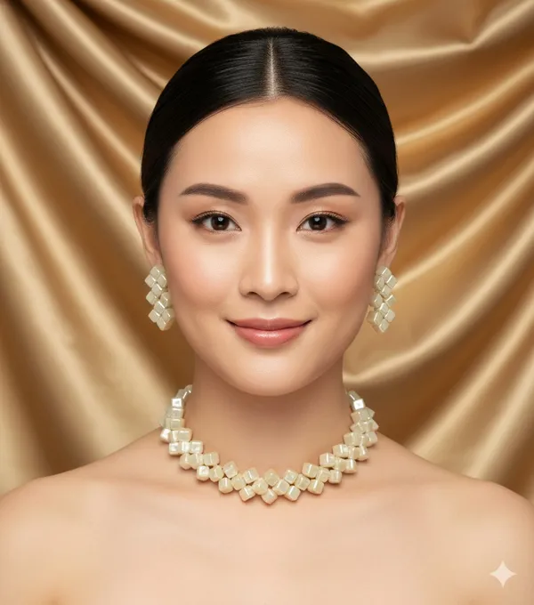 Off_White_Square_Necklace_And_Earring