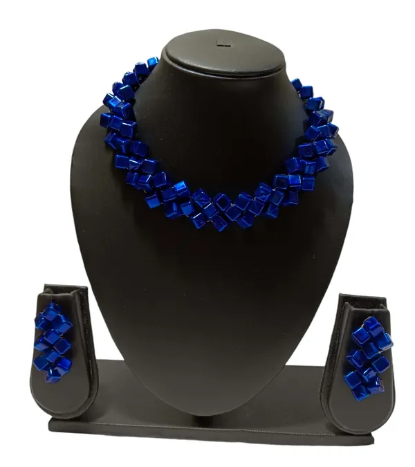 Blue_Elegant_Crystal_Beaded_Necklace_And_Earrings_Set_For_Women