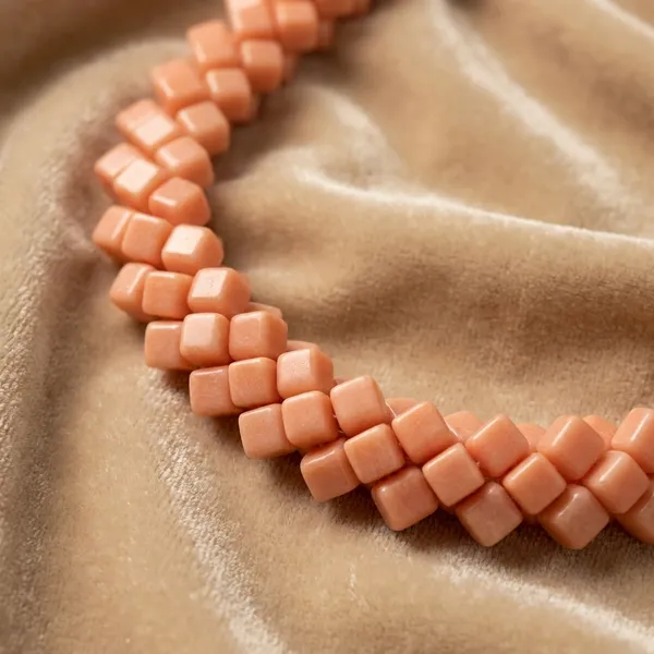 Elegant_Coral_Beaded_Necklace_And_Earrings_Set