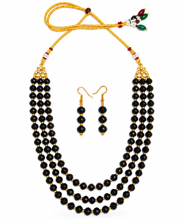 Black_Crystal_Elegance_Three-Layer_Necklace