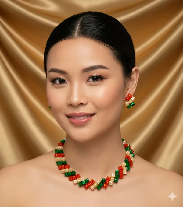 Tiranga_Square_Necklace_And_Earring