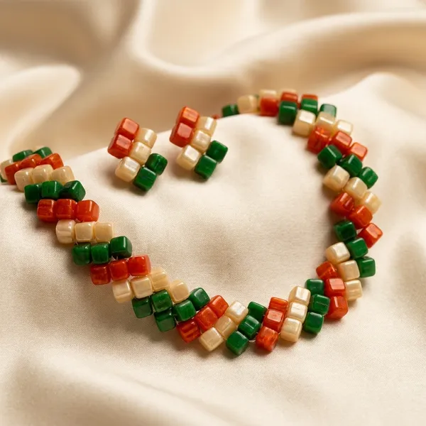 Tiranga_Square_Necklace_And_Earring