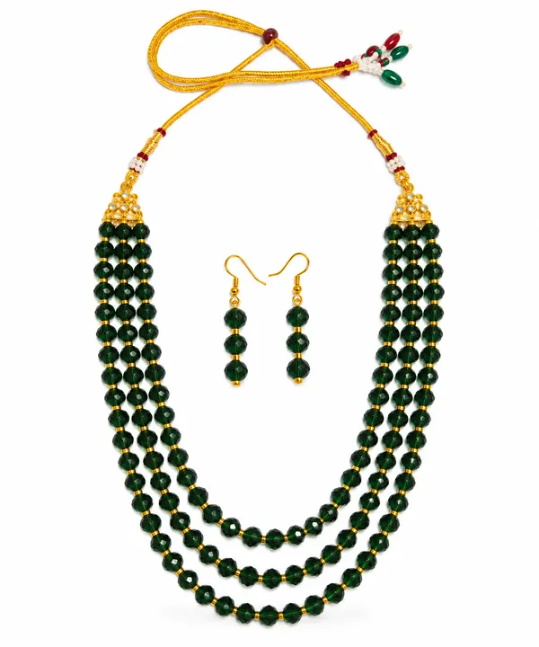 Green_Crystal_Elegance_Three-Layer_Necklace