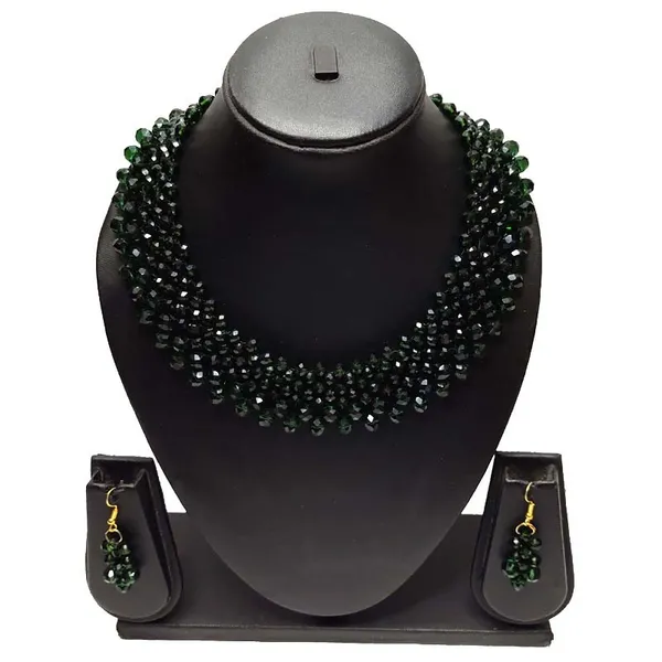 Sparkling_Black_And_Green_Crystal_Beaded_Necklace_With_Matching_Earrings