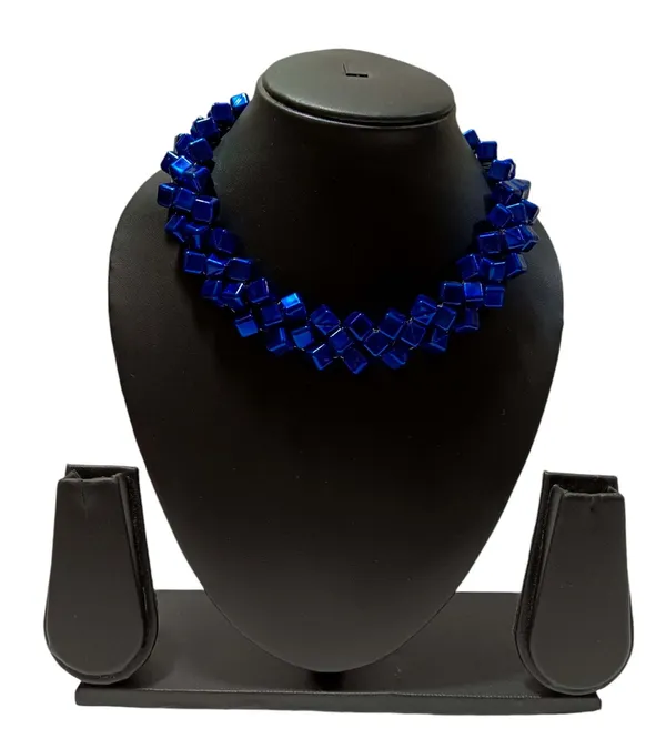 Blue_Elegant_Crystal_Beaded_Necklace_And_Earrings_Set_For_Women