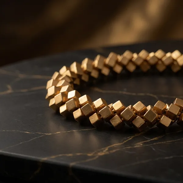 Gold-Tone_Geometric_Necklace_And_Earring_Set
