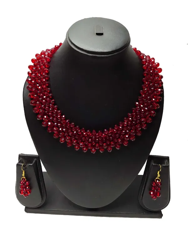 Bridal_Crystal_Maroon_Necklace_Set_For_Women