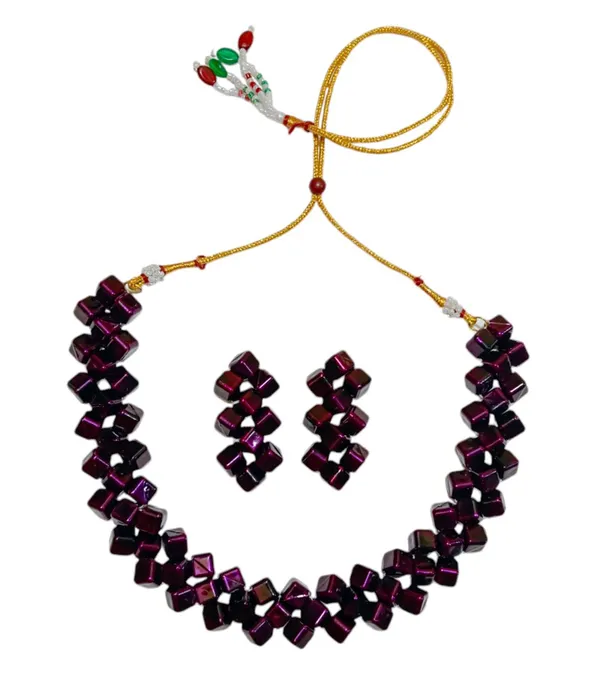 Wine_Premium_Garnet_Stone_Necklace_With_Matching_Earrings_Set_For_Women