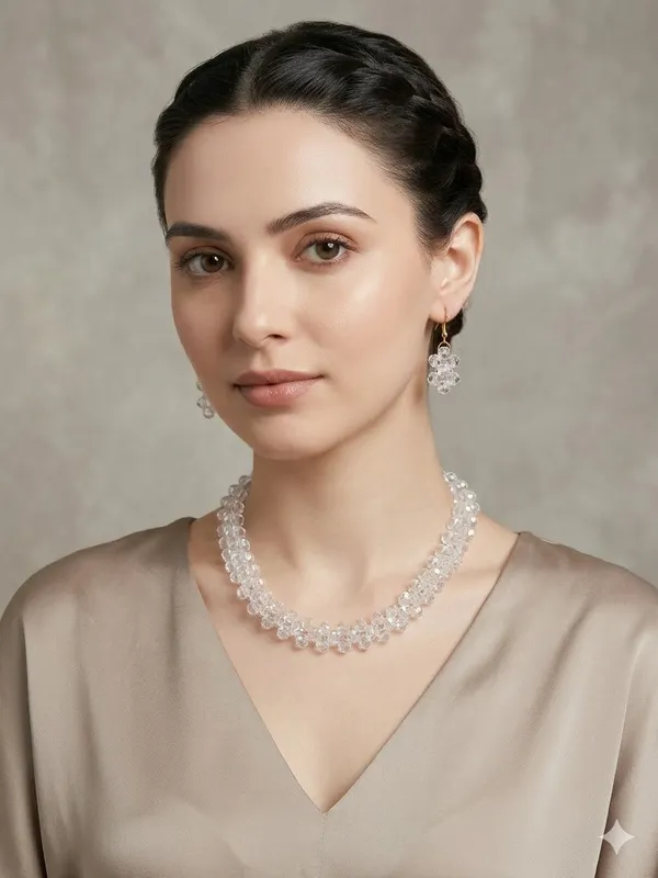 Crystal_Beaded_Necklace_And_Earrings_Set