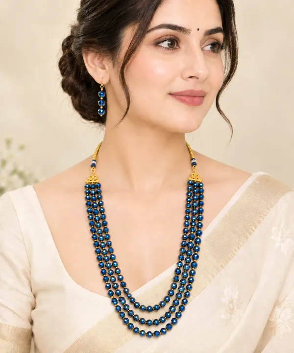 Royal_Blue_Crystal_Elegance_Three-Layer_Necklace
