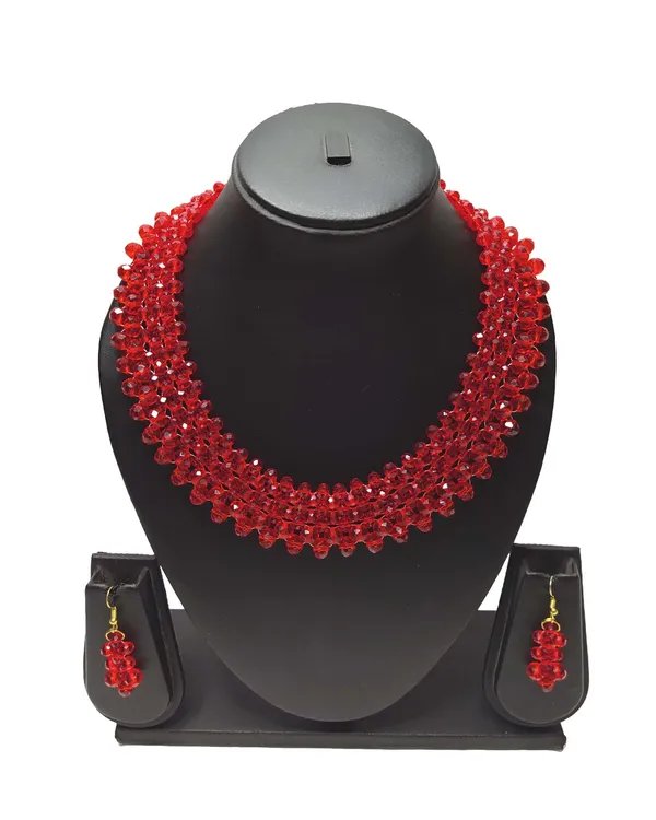 Red_Crystal_Beaded_Necklace_Set_With_Matching_Earrings