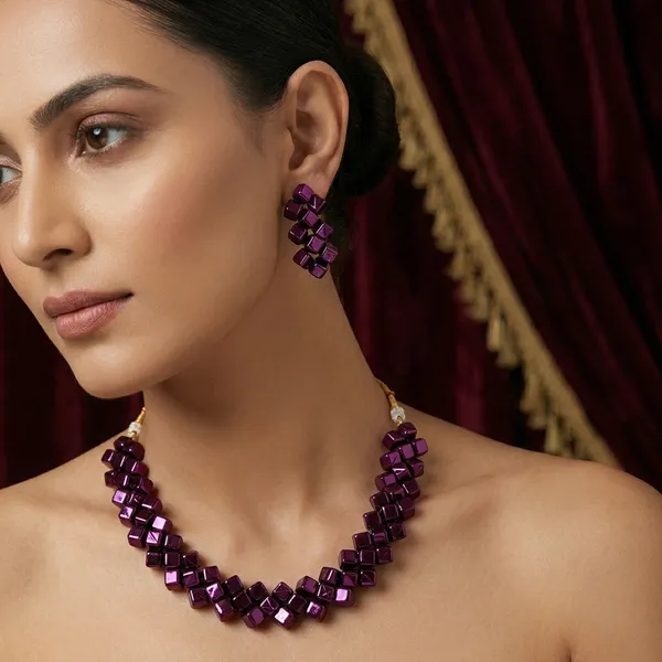 Wine_Premium_Garnet_Stone_Necklace_With_Matching_Earrings_Set_For_Women