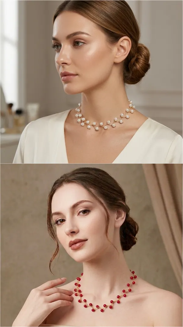 White_And_Red_6_No_Zigzag_Combo_Party_Wear_Necklace_Pack_Of_2