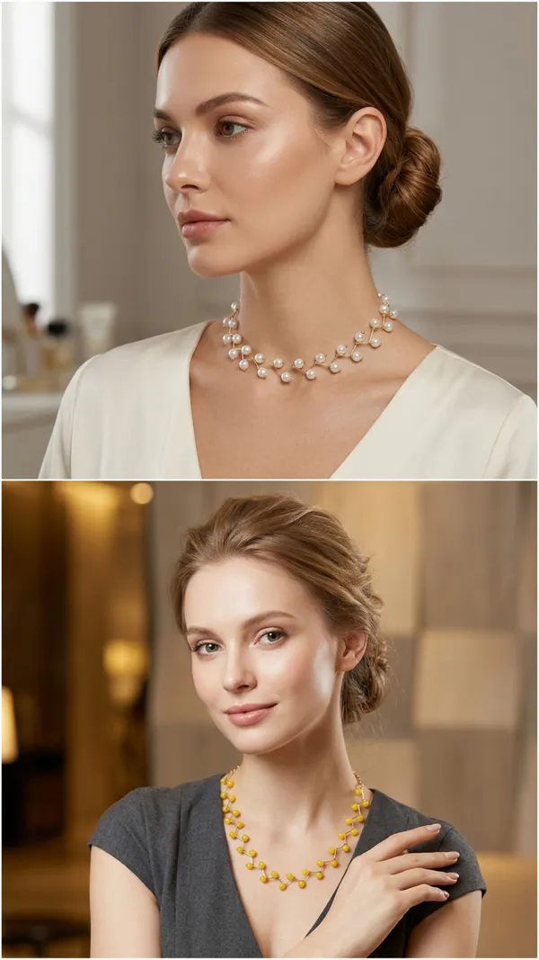 White_And_Yellow_6_No_Zigzag_Party_Wear_Necklace_Pack_Of_2