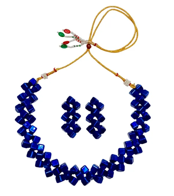 Blue_Elegant_Crystal_Beaded_Necklace_And_Earrings_Set_For_Women