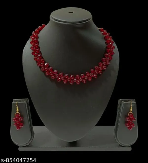Maroon_Crystal_Beads_Handmade_Jewellery_Set_For_Women