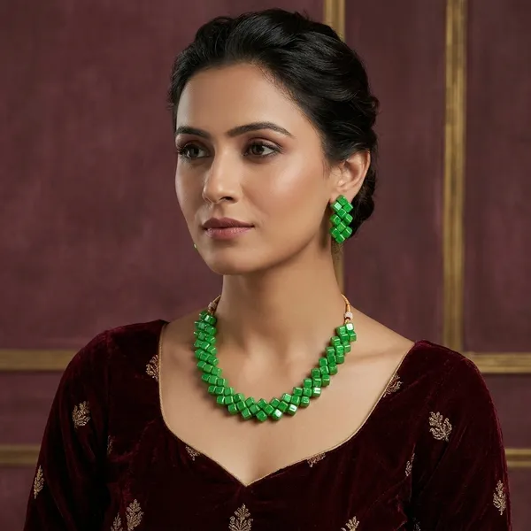 Multicolour_Handmade_Pearl_Jewellery_Set_For_Women