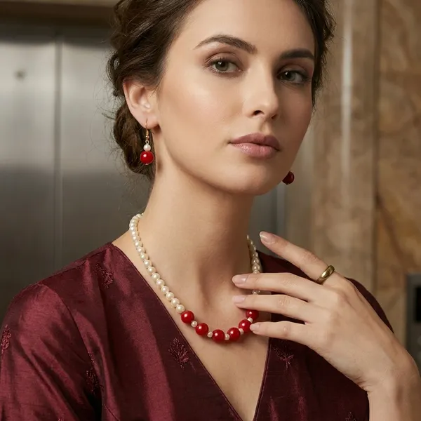 Red_Gems_Pearl_Jewellery_Set_For_Women