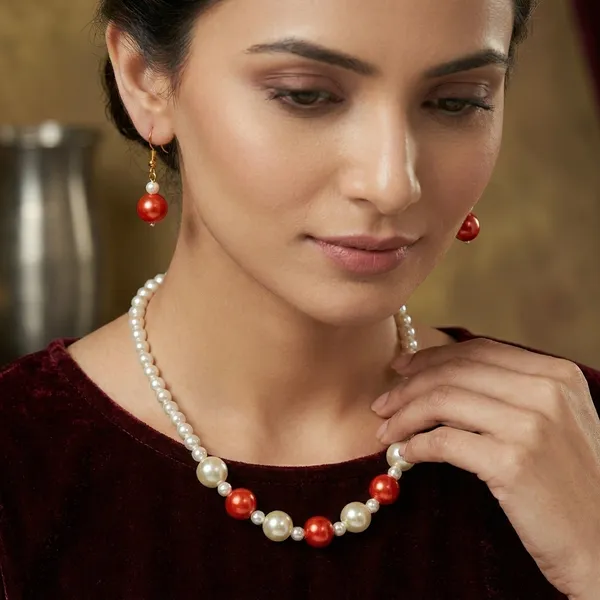 Orange_Gems_Pearl_Jewellery_Set_For_Women