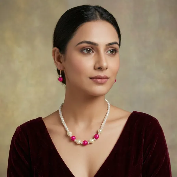 Pink_Gems_Pearl_Jewellery_Set_For_Women