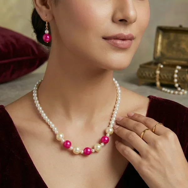 Pink_Gems_Pearl_Jewellery_Set_For_Women