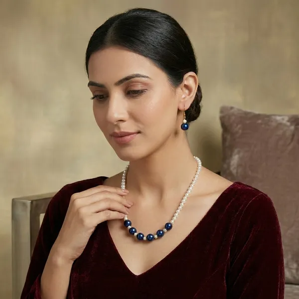 Dark_Blue_Gems_Pearl_Jewellery_Set_Navy_For_Women