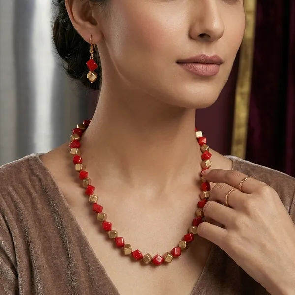 Red_Square_Single_Line_Jewellery_Set_For_Women